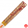 Baguettes japonaises en bambou hANA rouge bordeaux (22.5cm)