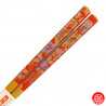 Baguettes japonaises en bambou hANA rouge (22.5cm)