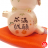 Chouette FUKURO (梟) en porcelaine japonaise RéUSSiTE & FORTUNE (h8.5cm)