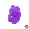 Maneki neko 招き猫 RONd-RONd ViOLET (Sagesse) en argile (h5cm)