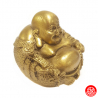 Bouddha de la prospérité Hotei 布袋 assis en cuivre (h5.5cm)