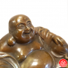 Bouddha de la prospérité Hotei 布袋 assis en cuivre