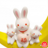 Zodiaque 2023 USAGi famille lapin sue la lune Nishikisai Fukkun Tsuki en argile h16cm