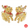 Qilin assis en cuivre (h10.5cm)