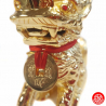 Qilin assis en cuivre (h10.5cm)