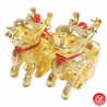 Qilin assis en cuivre (h10.5cm)