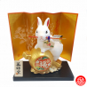 Zodiaque 2023 USAGi lapin Grelot doré YOhO "Bonheur" en argile h4.5cm