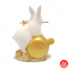 Zodiaque 2023 USAGi lapin Grelot doré YOhO "Bonheur" en argile h4.5cm