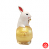 Zodiaque 2023 USAGi lapin Grelot doré YOhO "Bonheur" en argile h4.5cm