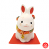 Zodiaque 2023 USAGi lapin Salutation chirimen Shofuku en argile h7.5cm