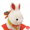 Zodiaque 2023 USAGi lapin Salutation chirimen Shofuku en argile h7.5cm