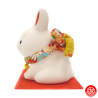 Zodiaque 2023 USAGi lapin Salutation chirimen Shofuku en argile h7.5cm