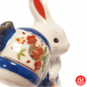 Zodiaque 2023 USAGi lapin en porcelaine avec un maillet Nishiki h10cm