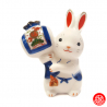 Zodiaque 2023 USAGi lapin en porcelaine avec un maillet Nishiki h10cm