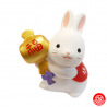 Zodiaque 2023 USAGi lapin avec le maillet de la fortune en argile h8.5cm