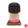 Tirelire Kokeshi-chan sakura rose en céramique h9.5cm