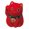 Maneki Neko 招き猫 ROUGE en argile (h5.5cm)