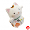 Maneki Neko 招き猫 cristal BONhEUR et RiChESSE en porcelaine japonaise (h6.5cm)