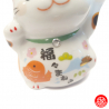 Maneki Neko 招き猫 cristal BONhEUR et RiChESSE en porcelaine japonaise (h6.5cm)