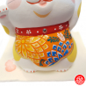 Maneki Neko 招き猫 Bénédiction cristal Shofuku Wafuku Sho ChRYSANThèME en céramique (h9cm)