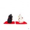 Maneki Neko NOiR en argile (h5cm)