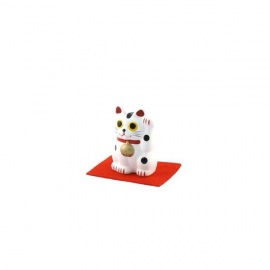 Maneki Neko 招き猫 BLANC en argile (h5cm)