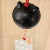 Carillon à vent japonais en porcelaine MANEKi SMiLE noir