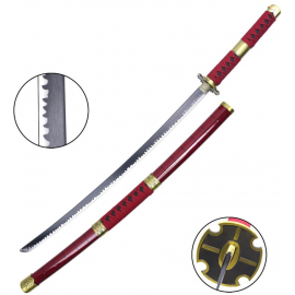 Katana de décoration • One Piece - Zoro • Sandai Kitetsu, lame en acier inox