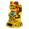 Maneki neko 招き猫 animé 100% solaire DORé 10.5cm