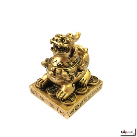 PiXiU sur pièces et socle carré en résine (h7cm)