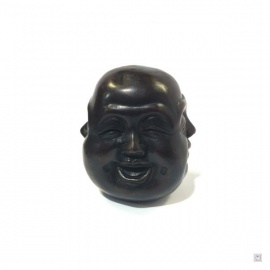 Tête de bouddha HOTEi 4 humeurs en bronze (h6.5cm)