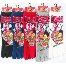 Chaussettes à 5 doigts japonaises L RAMEN らーめん (extensible t39 à t44) h29cm