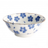 Bol à soupe en porcelaine japonaise HANA ChiRAShi blanc bleu (d19cm)