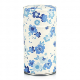 Boîte à thé japonaise (茶筒 chazutsu) papier washi hANAMi (150g)