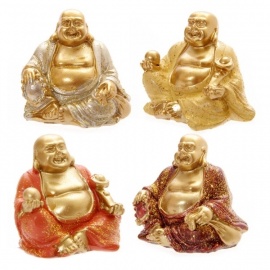 Bouddha de la prospérité HOTEi 布袋 en résine pailleté (h6cm)