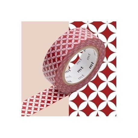 masking tape déco shippou beni (shippou rouge) 15mm*10m