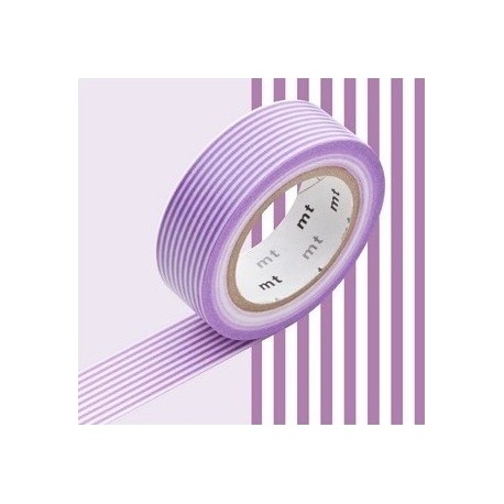 masking tape déco border purple (lignes violettes) 15mm*10m