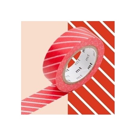 masking tape déco stripe red (stries rouges L) 15mm*10m