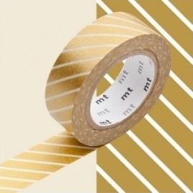 masking tape déco stripe gold (stries dorées L) 15mm*10m