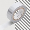 masking tape déco stripe silver (stries argentées S) 15mm*10m