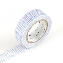 masking tape déco koushi blue (quadrillages bleu) 15mm*10m