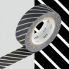 masking tape déco stripe black (stries noires L) 15mm*10m