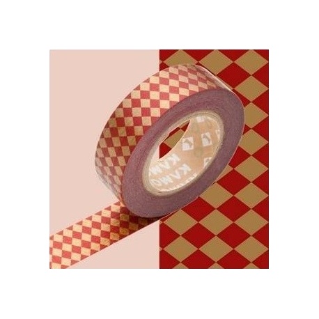 masking tape déco diamond vermilion (diamants vermillon) 15mm*10m