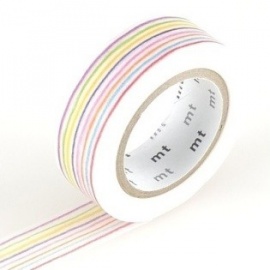 masking tape EX iro enpitsu border (lignes colorées) 15mm*10m