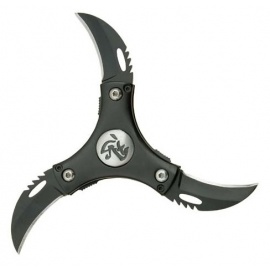 Couteau shuriken 3 lames ZEN noir (d7cm) [#30D14]