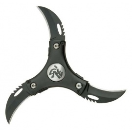 Couteau shuriken 3 lames ZEN noir (d7cm)
