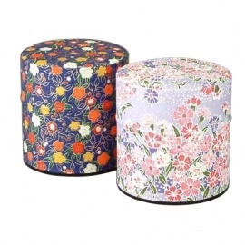 Boîte à thé japonaise (茶筒 chazutsu) papier washi ChiYOGAMi large (100g)