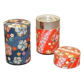 Boîte à thé japonaise (茶筒 chazutsu) papier washi ChiYOGAMi (100g)