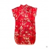 Robe chinoise (qipao 旗袍) enfant ROUGE motif 3 AMiS NOiR et OR