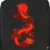Veste chinoise doublée DRAGON BRODE rouge polyester